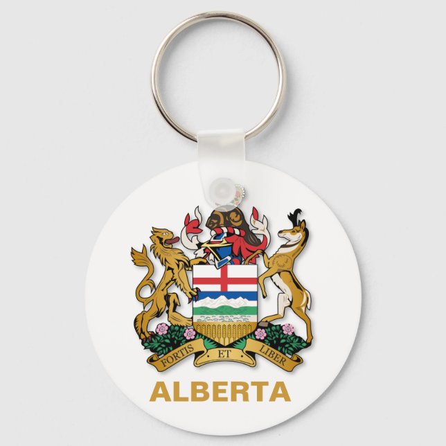 Alberta coat of arms key ring (Front)