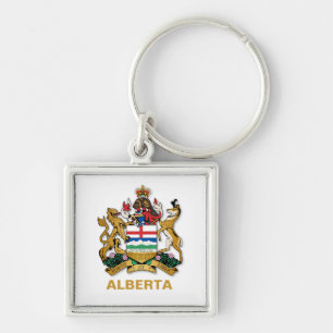 Alberta coat of arms key ring