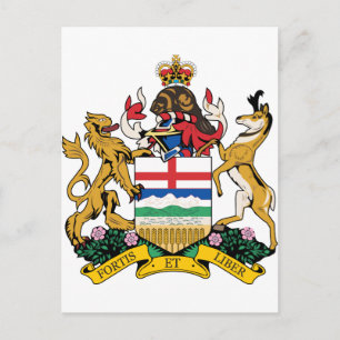 Alberta Coat Of Arms Postcard