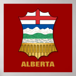 Alberta coat of arms poster