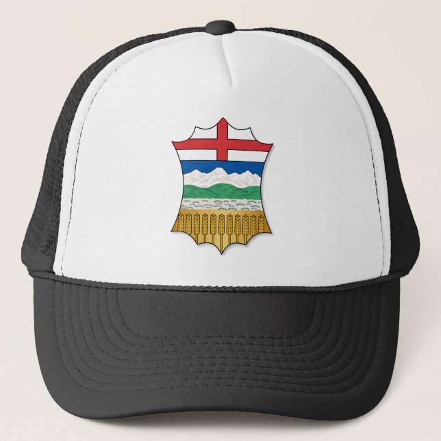 Alberta coat of arms trucker hat (Front)