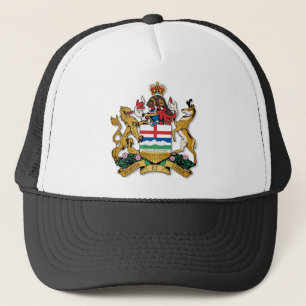 Alberta coat of arms trucker hat