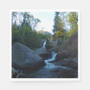 Alberta Falls at Sunrise at Rocky Mountains Napkin