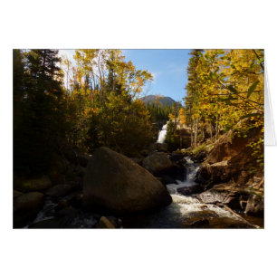 Alberta Falls in Autumn at Rocky Mountains