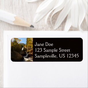 Alberta Falls in Autumn at Rocky Mountains