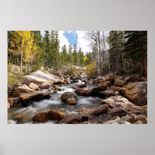 Alberta Falls In Rocky Mountain National Park Poster