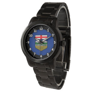 Alberta Flag Graphic Dial Watch