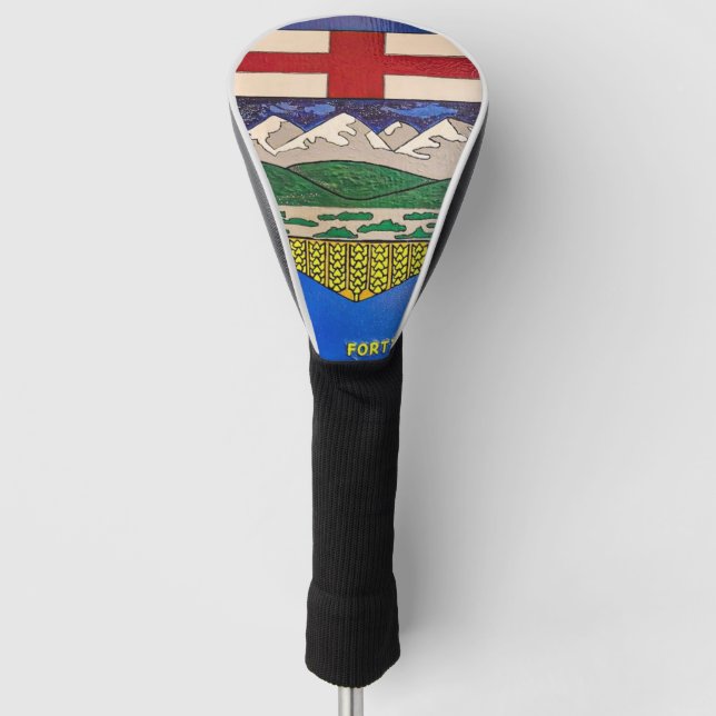 Alberta Flag Painting Golf Head Cover (Front)