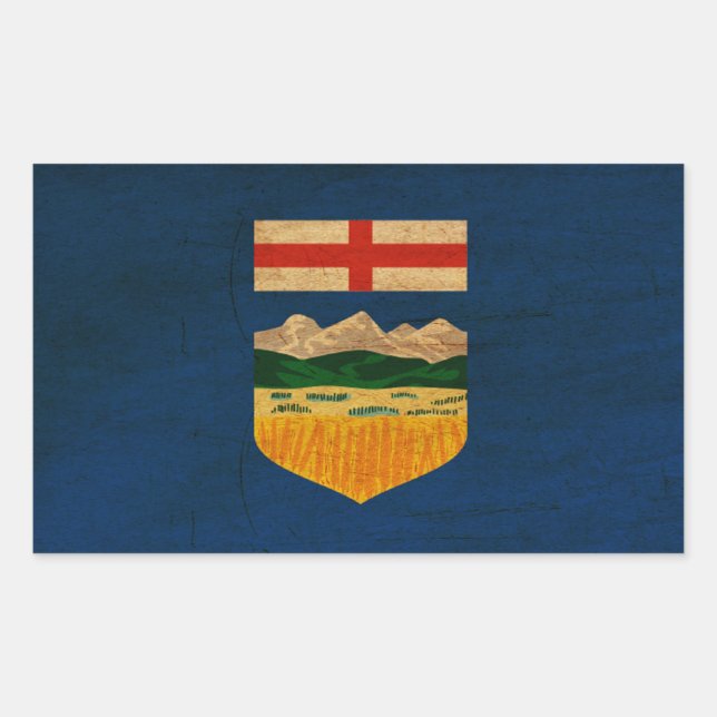 Alberta Flag Rectangular Sticker (Front)