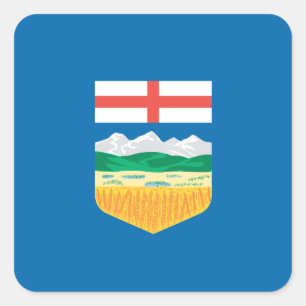 Alberta Flag Square Sticker