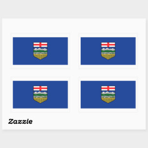 Alberta Flags Graphic Rectangular Sticker