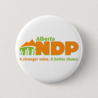 Alberta NDP A Stronger Voice A Better Choice Logo 6 Cm Round Badge
