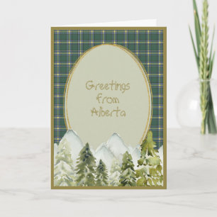 Alberta Original Provincial Tartan Holiday Card