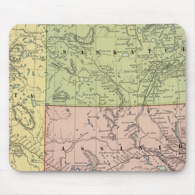 Alberta, Saskatchewan Mouse Mat (Front)