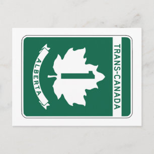 Alberta, Trans-Canada Highway Sign Postcard