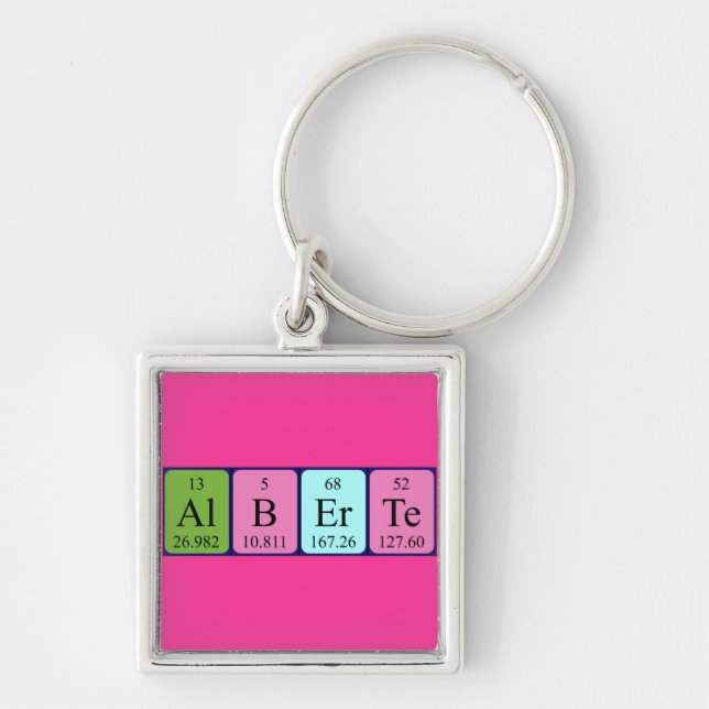 Alberte periodic table name keyring (Front)
