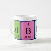 Alberte periodic table name mug (Front Left)