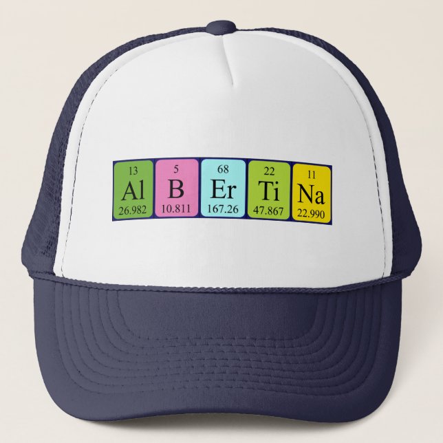 Albertina periodic table name hat (Front)