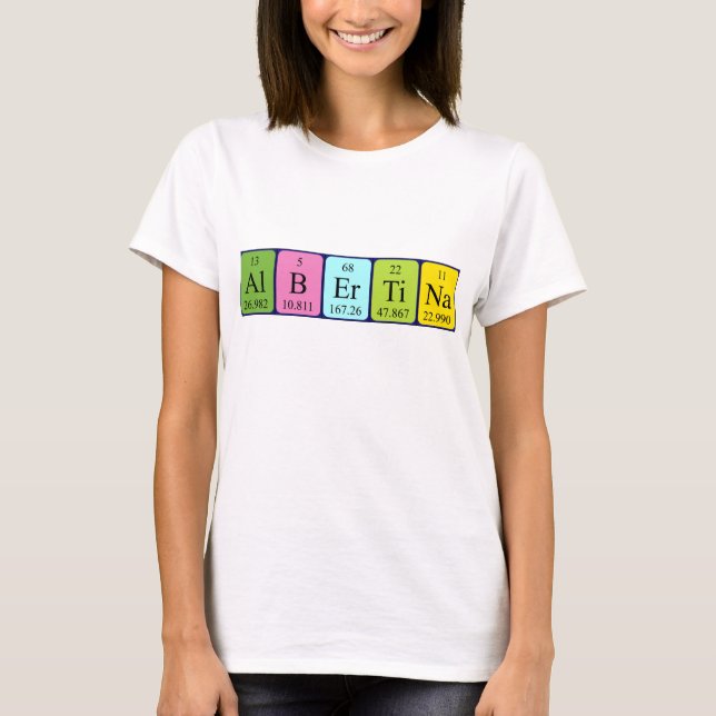 Albertina periodic table name shirt (Front)