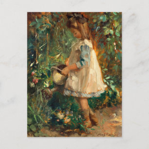 Albertine in the Garden   Albert Roelofs Postcard
