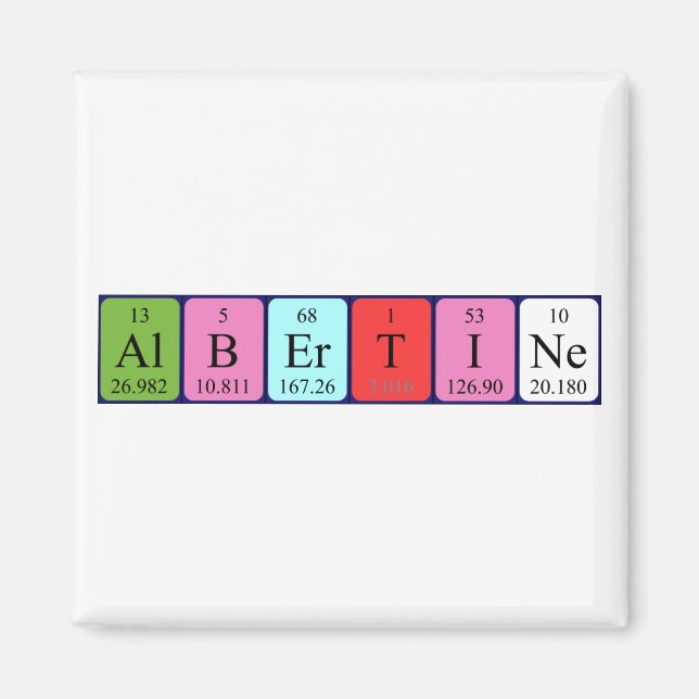 Albertine periodic table name magnet (Front)