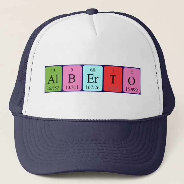 Alberto periodic table name hat (Front)