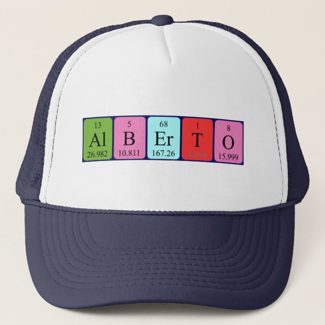 Alberto periodic table name hat (Front)