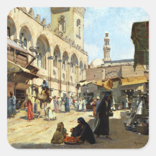 Alberto Rossi Arabian Market in Kaloun Square Sticker