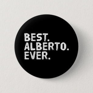Alberto shirt funny men father's gift idea 6 cm round badge