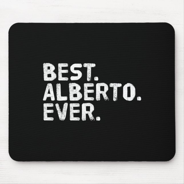 Alberto shirt funny men father's gift idea mouse mat (Front)