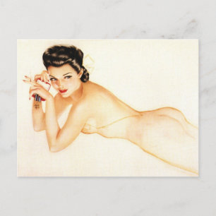 Alberto Vargas Vintage Pin up Postcard