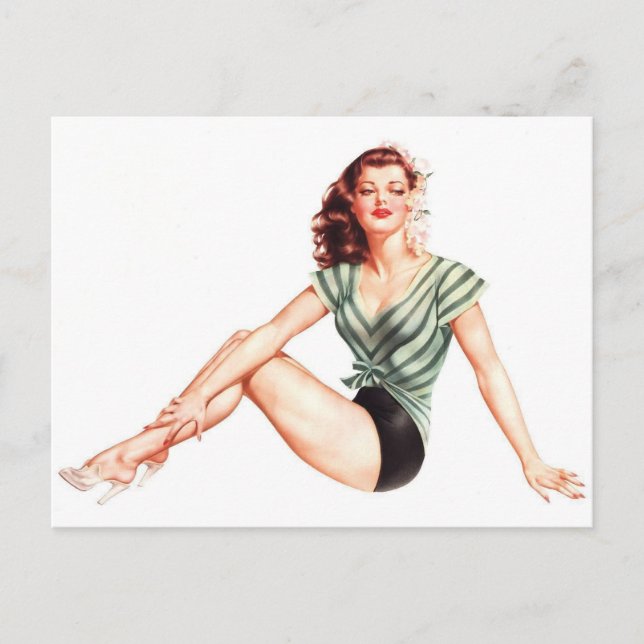 Alberto Vargas Vintage Pin up Postcard (Front)