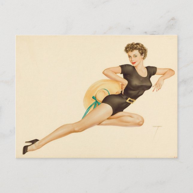 Alberto Vargas Vintage Pin up Postcard (Front)