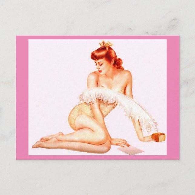 Alberto Vargas Vintage Pin up Postcard (Front)