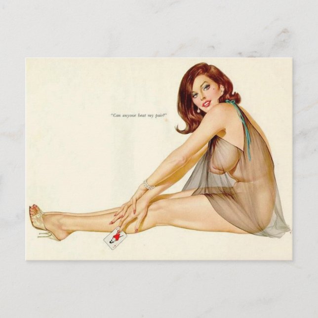 Alberto Vargas Vintage Pin up Postcard (Front)