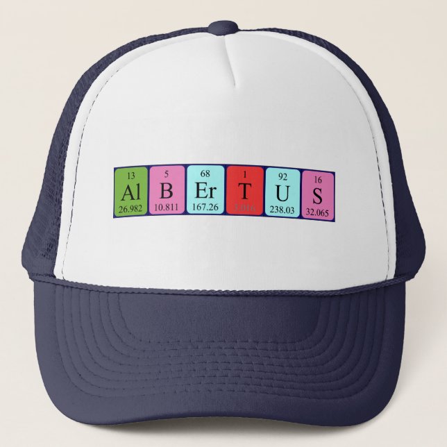 Albertus periodic table name hat (Front)