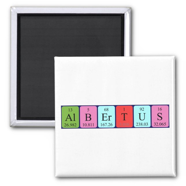 Albertus periodic table name magnet (Front)