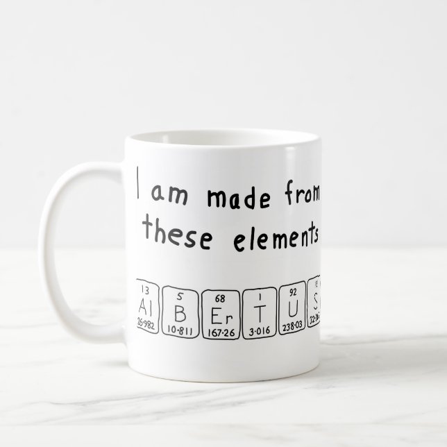 Albertus periodic table name mug (Left)