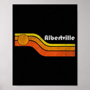 Albertville - Vintage Men Women 70s 80s Graphic Co Poster