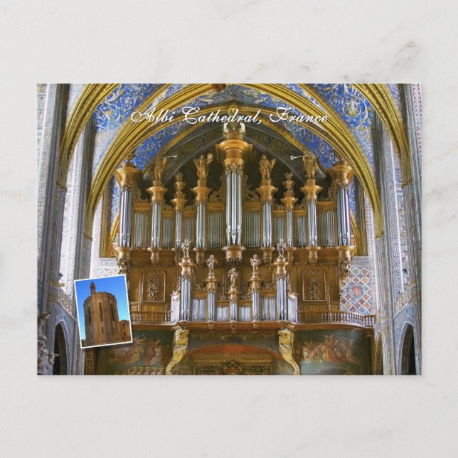 Albi Cathedral organ Postcard (Front)