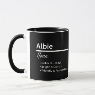 Albie Boy Name Definition Personalized Mug