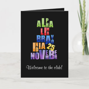 Albin 25 Phonetic Alphabet Card
