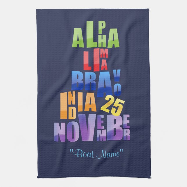 Albin 25 Phonetic Alphabet Tea Towel (Vertical)