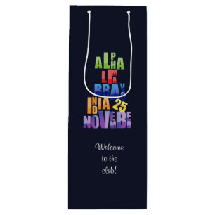Albin 25 Phonetic Alphabet Wine Gift Bag