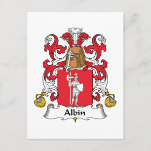 Albin Family Crest Postcard