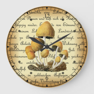 Albin Schmalfuß ~ Glimmertintling-1~ Mushrooms ~ Large Clock