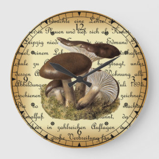 Albin Schmalfuß ~ Märzschneckling-1~ Mushrooms ~ Large Clock