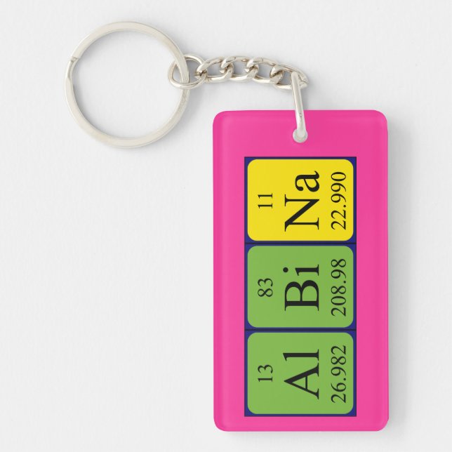 Albina periodic table name keyring (Front)