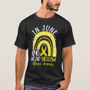 Albinism Awareness Rainbow In June We Wear Yellow  T-Shirt