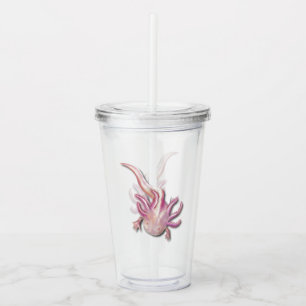 Albino Axolotl "Walking Fish" Art Acrylic Tumbler